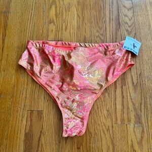 Pink and Gold Bikini Bottom freedom rave wear xxxl new with tags